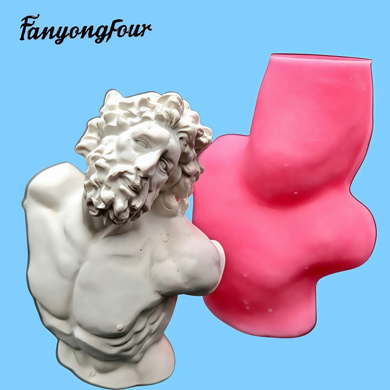 Resin Craft Ideas - Laokong półciała silikonowe formy, żywica gipsowa,